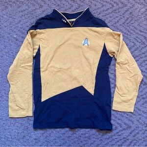 Robe Factory Star Trek Shirt Gold/Yellow Captain Kirk Command cosplay Mens Small